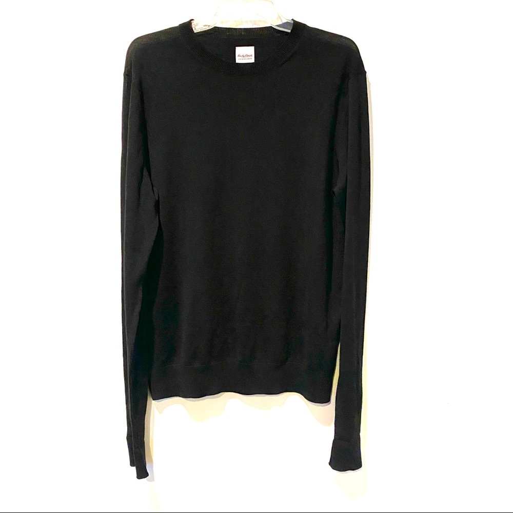 Hardy Aimes Wool Crew Neck Pullover Men’s Large Long Sleeve Black